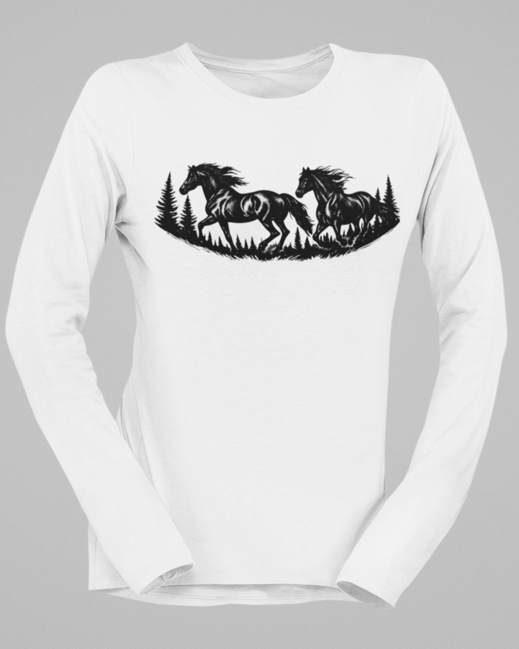 Galloping Horses Women's Long Sleeve