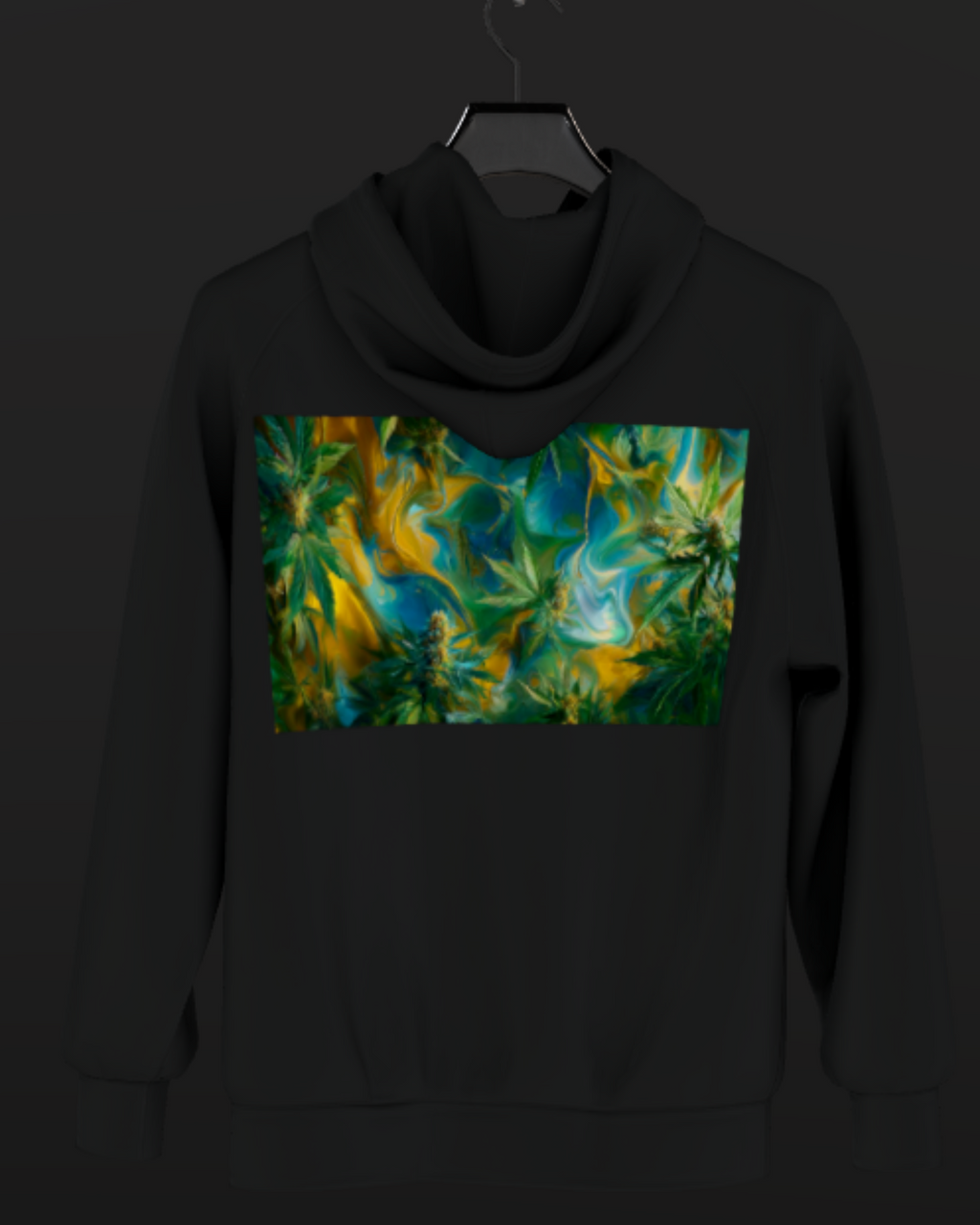 Got Hemp - Blue, Yellow, Green leaves Hoodie
