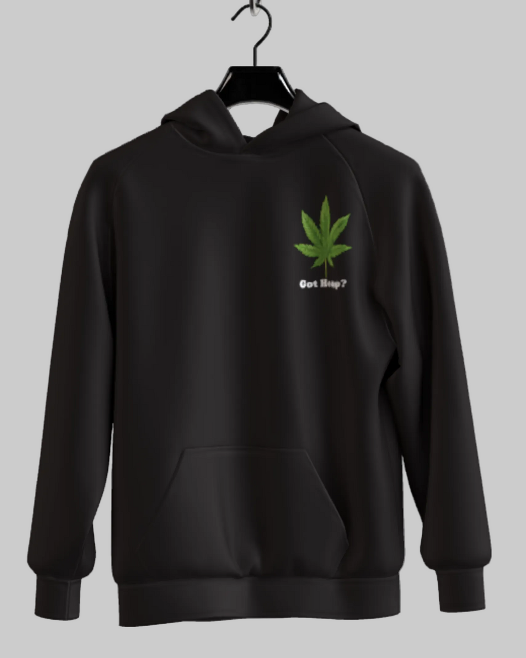 Got Hemp - Gold Marijuana Leaf in Blue Swirl Sky Hoodie