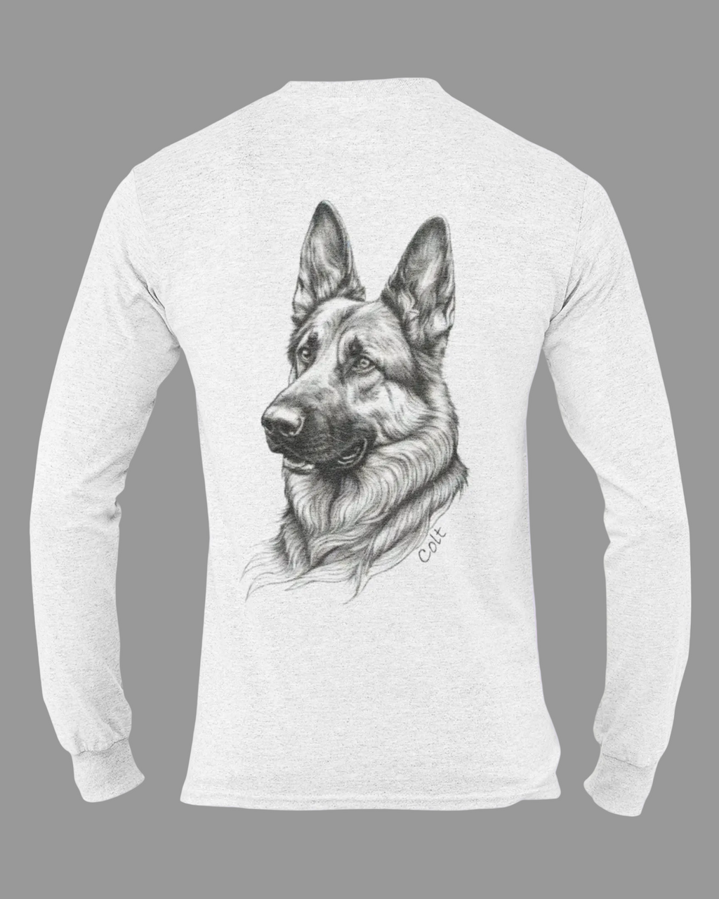 Customize with your German Shepherd's name Long Sleeve